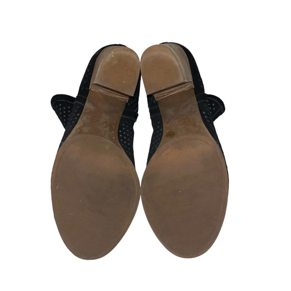 Lucky Brand Larise Peep Toe Perforated Black Booties - Women’s Size 9 - Picture 11 of 14